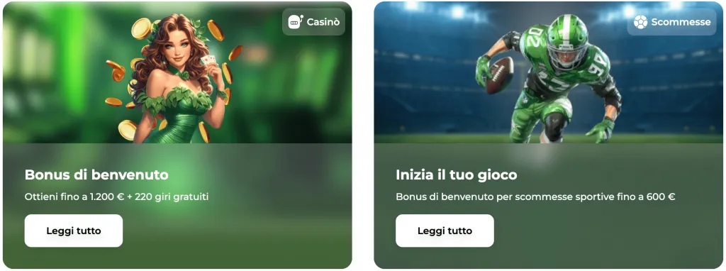 Bonus di Benvenuto imperdibile Verde Casino